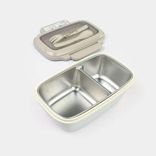 Lunch Box Stainless Steel + Plastic