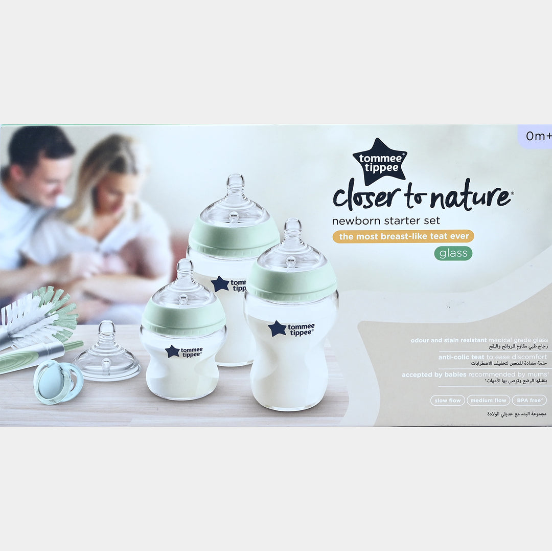 Newborn Starter Set Close to Nature Glass Bottle Kit
