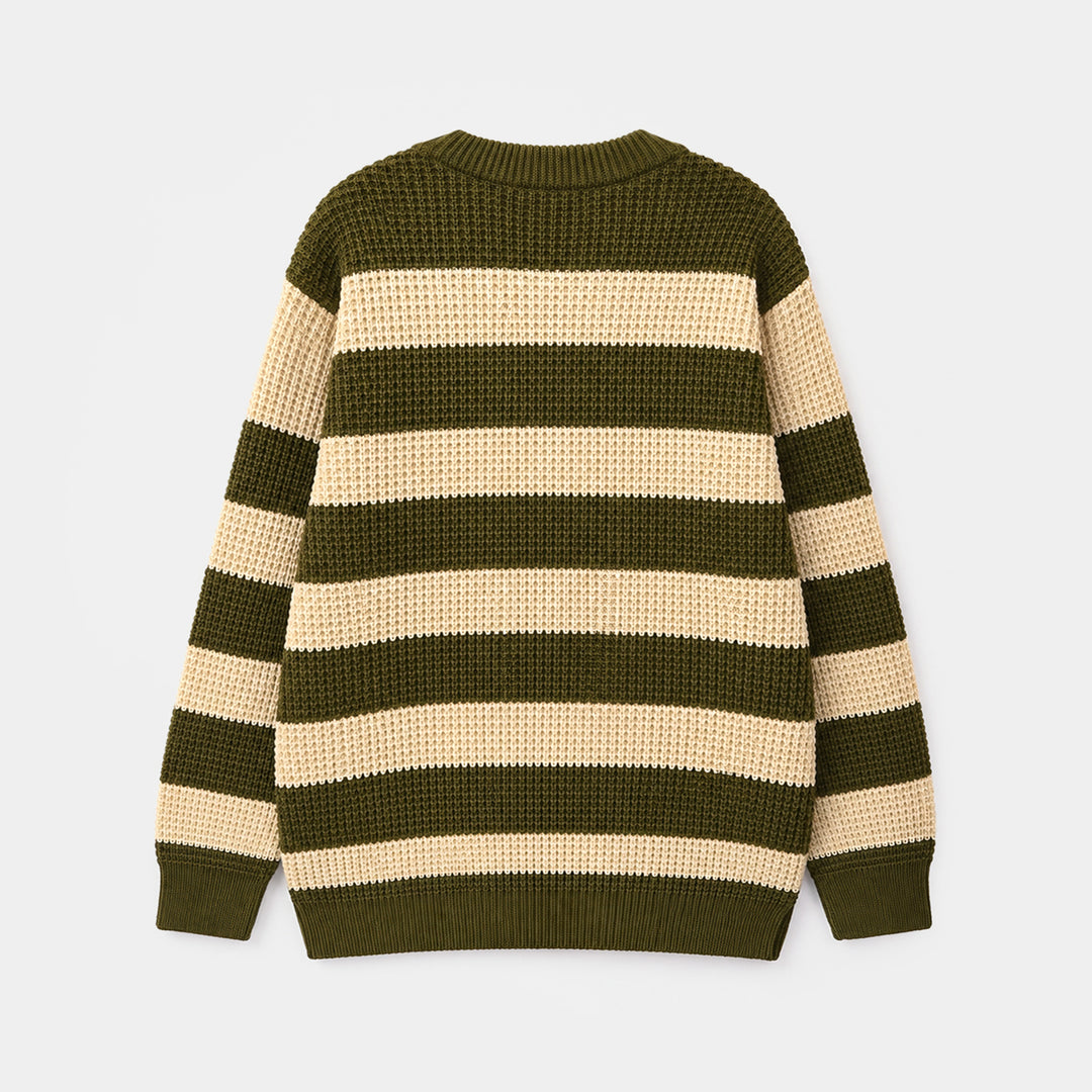 Boys Acrylic Sweater-Positive Energy-Olive