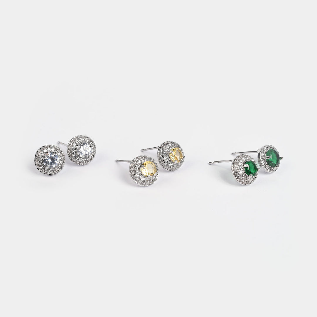 Girls Fancy & Stylish Earrings/Tops - Pack of 3