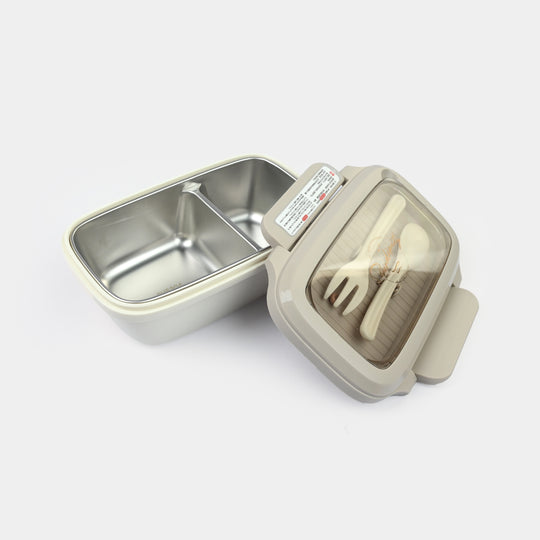 Lunch Box Stainless Steel + Plastic