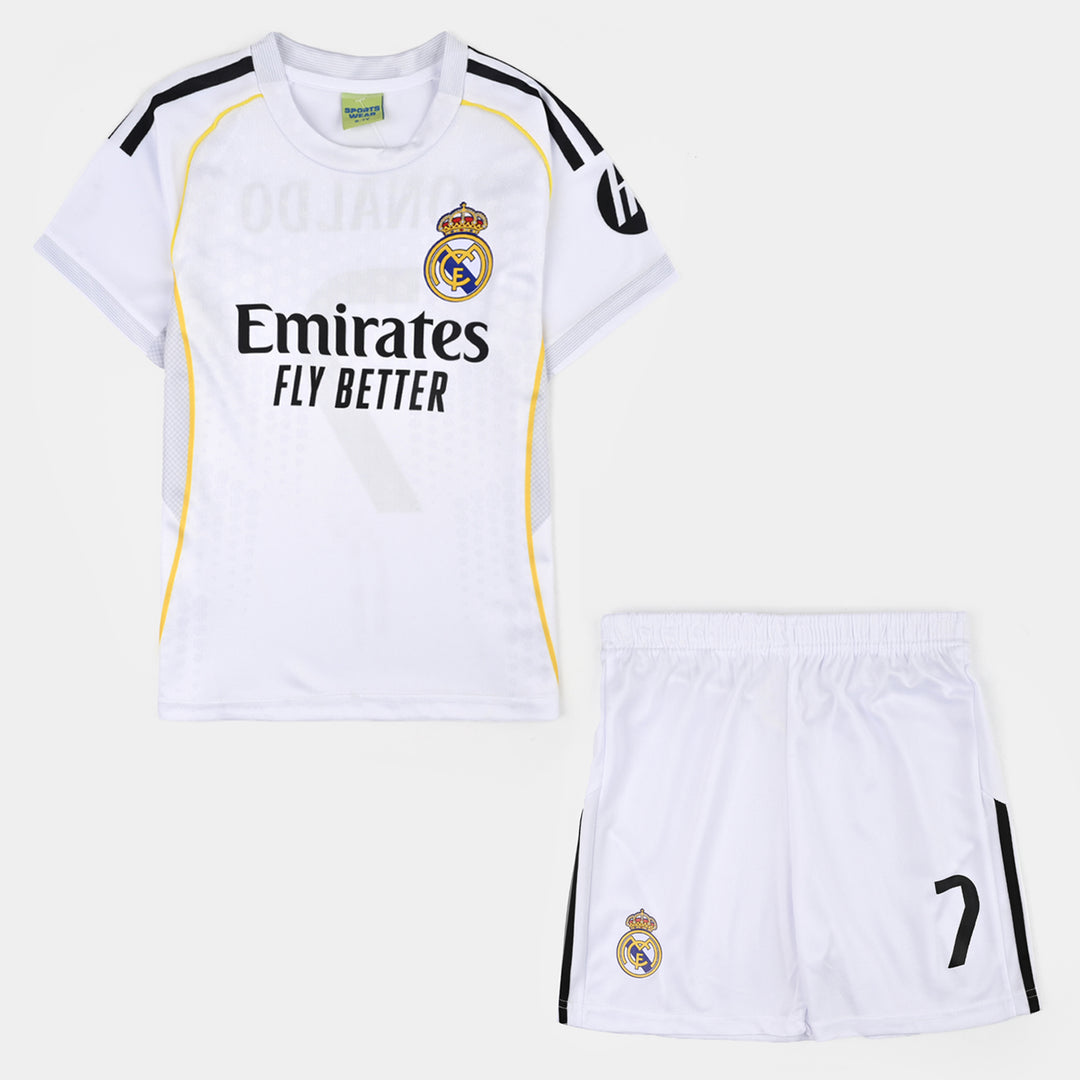 Boys Poly Jersey Suit FCB-White