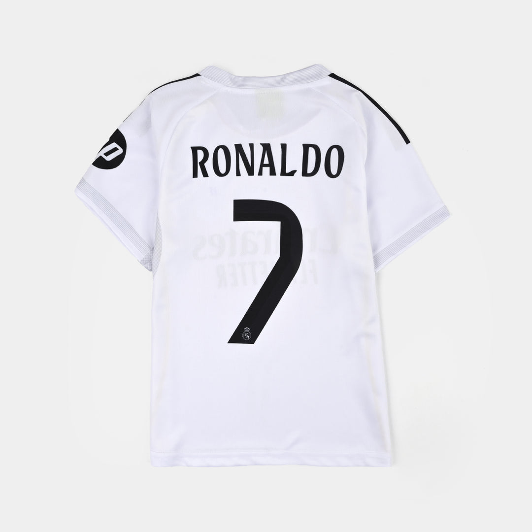 Boys Poly Jersey Suit FCB-White