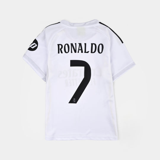 Boys Poly Jersey Suit FCB-White