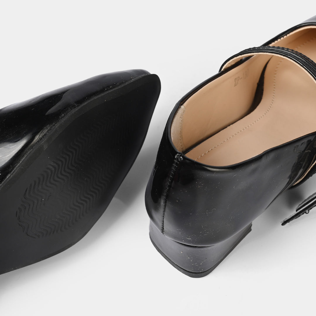 Girls Pumps Heels ZP-130-BLACK