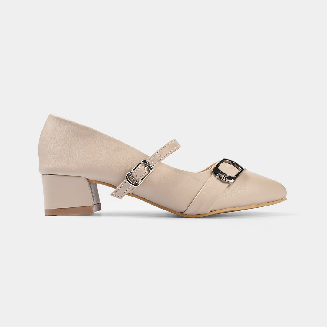 Girls Pumps Heels ZP-131-BEIGE