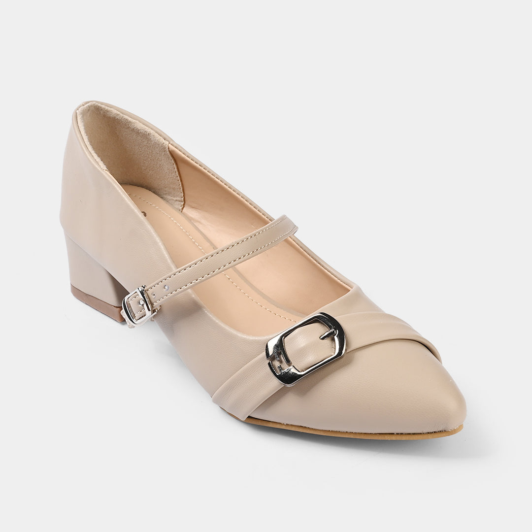 Girls Pumps Heels ZP-131-BEIGE