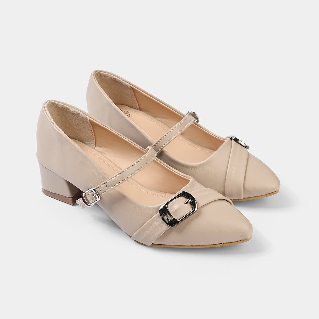Girls Pumps Heels ZP-131-BEIGE