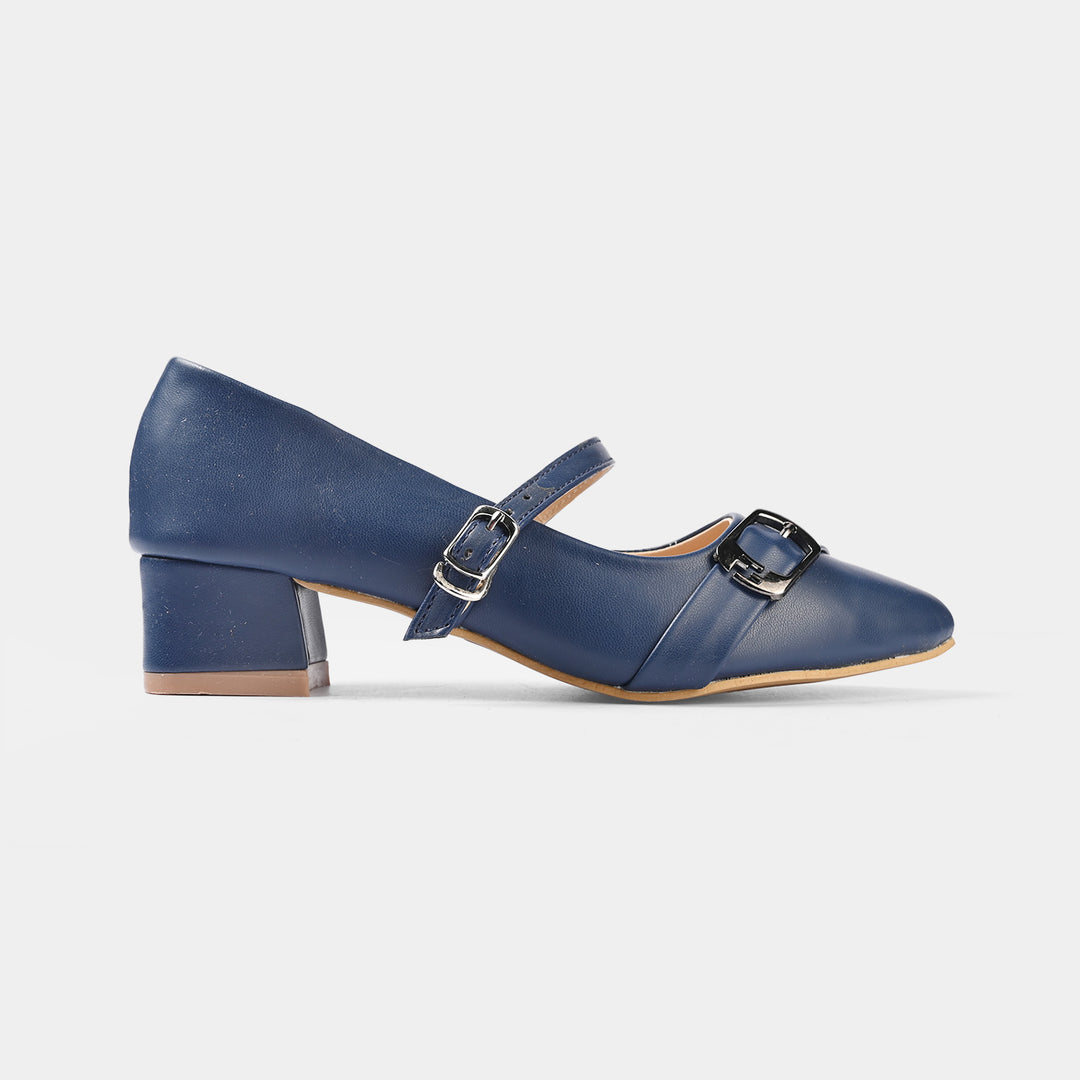 Girls Pumps Heels ZP-131-NAVY