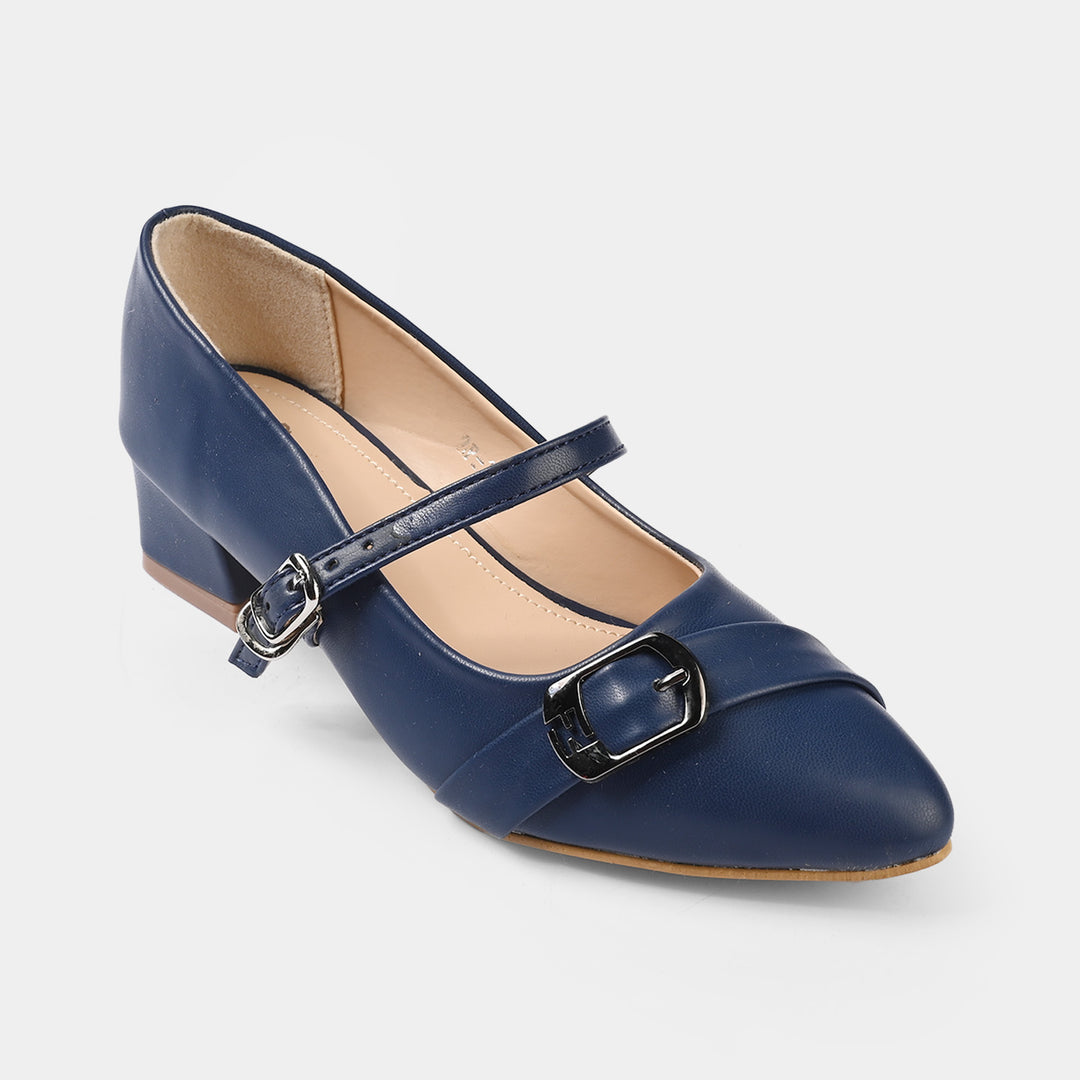Girls Pumps Heels ZP-131-NAVY