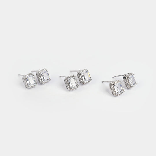 Girls Fancy & Stylish Earrings/Tops - Pack of 3