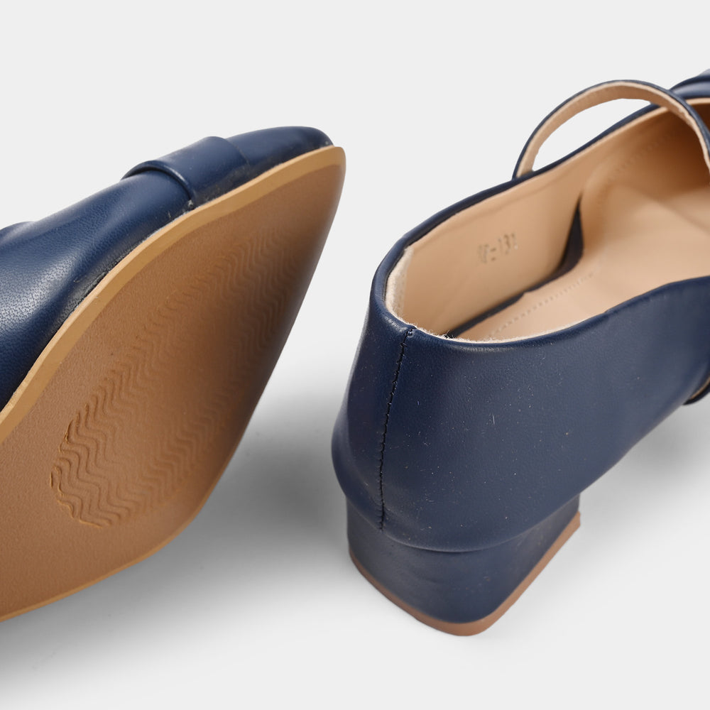 Girls Pumps Heels ZP-131-NAVY