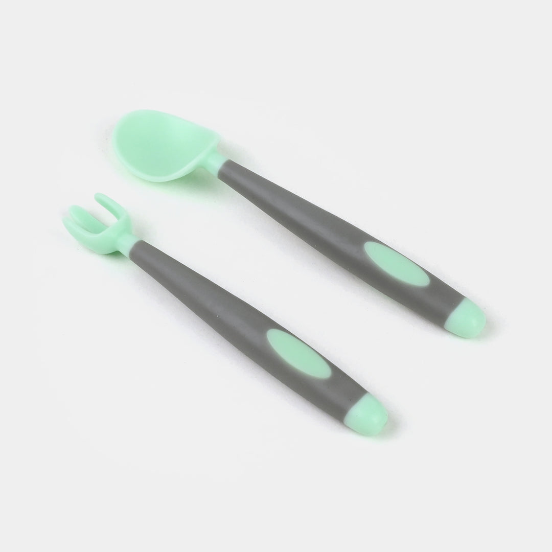 Baby Training Fork and Spoon Set | Flexible & Easy Grip