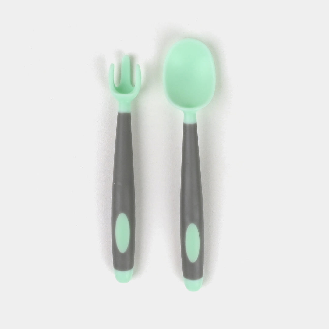 Baby Training Fork and Spoon Set | Flexible & Easy Grip
