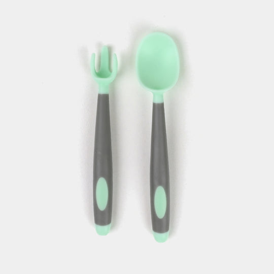 Baby Training Fork and Spoon Set | Flexible & Easy Grip