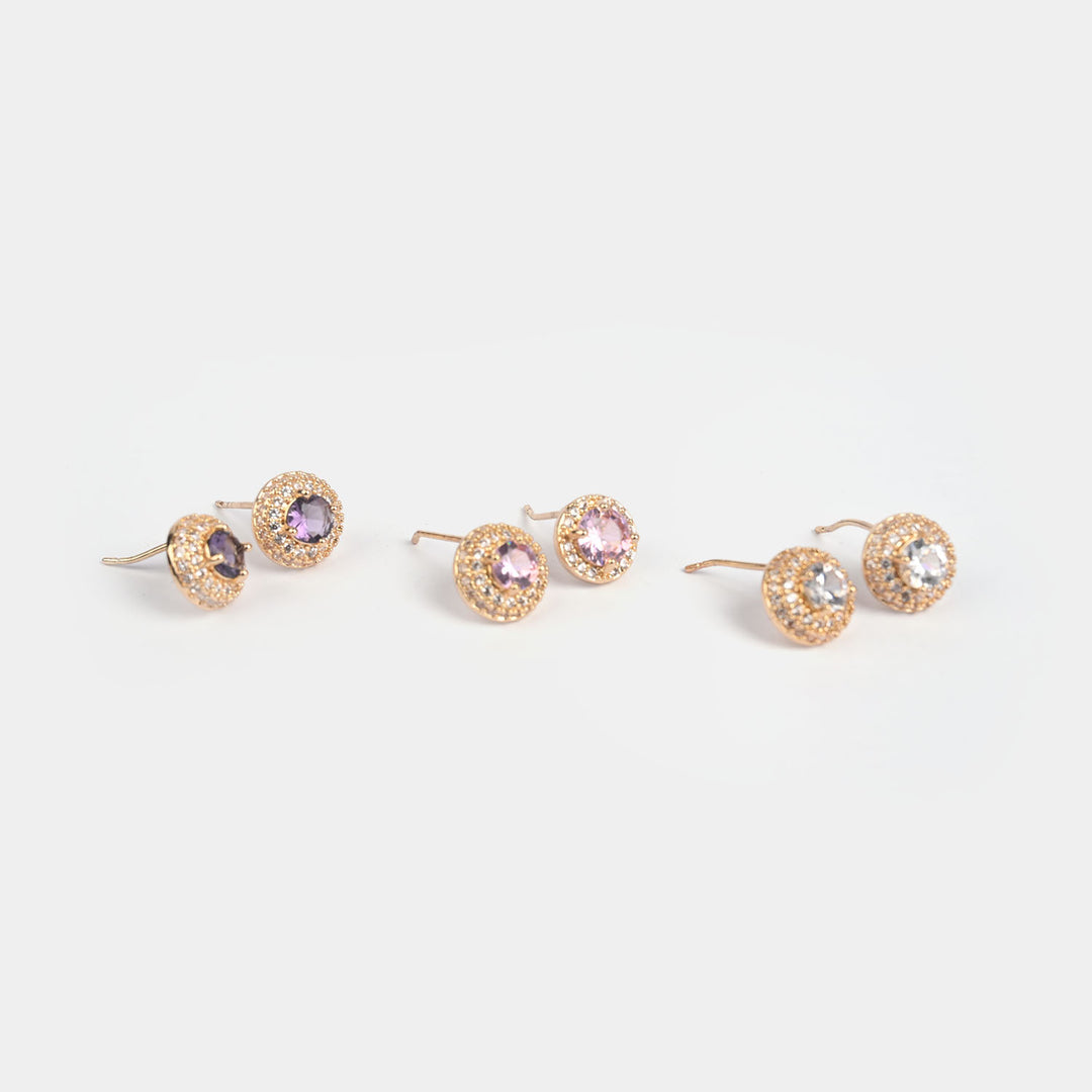 Girls Fancy & Stylish Earrings/Tops - Pack of 3