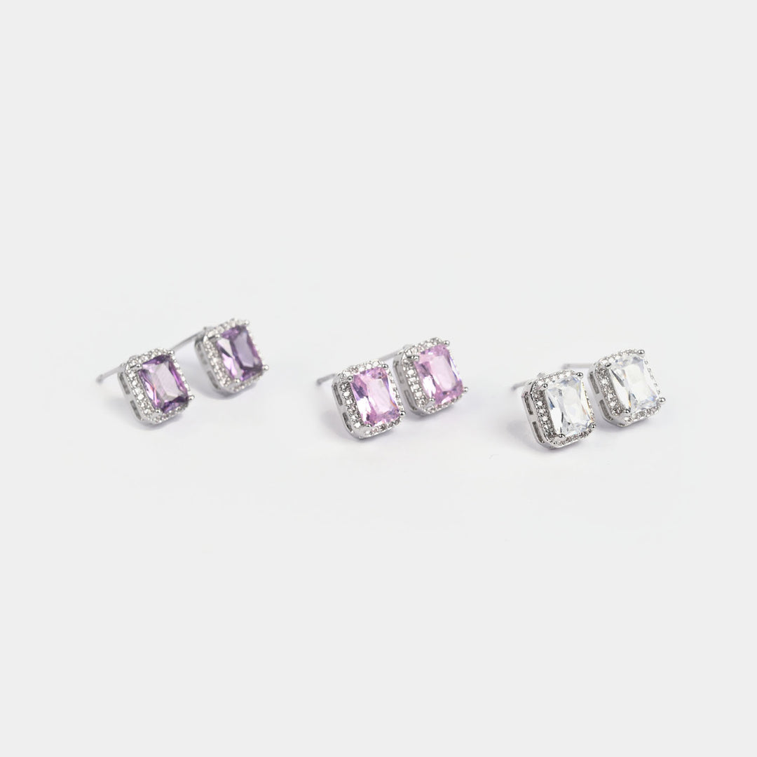 Girls Fancy & Stylish Earrings/Tops - Pack of 3