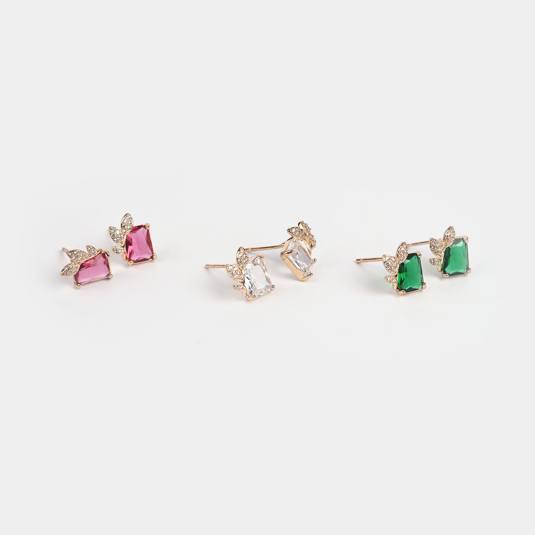 Girls Fancy & Stylish Earrings/Tops - Pack of 3