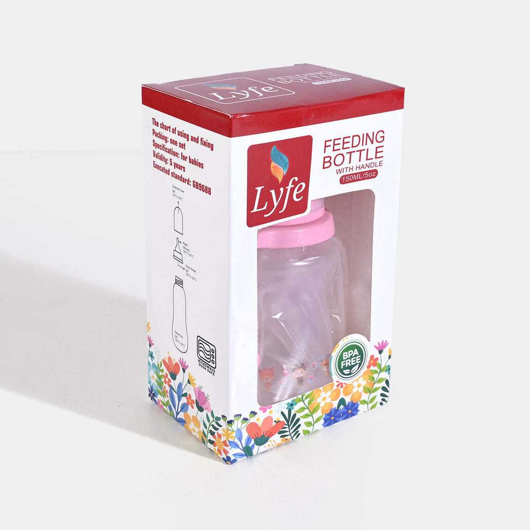 Baby Plastic Feeding Bottle 5Oz | 150ml | Pink