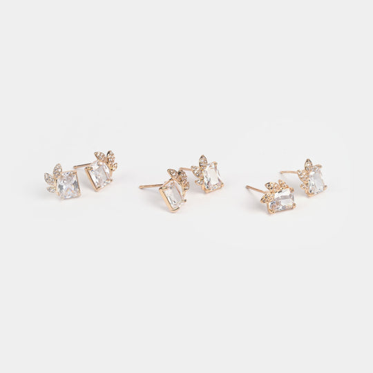 Girls Fancy & Stylish Earrings/Tops - Pack of 3