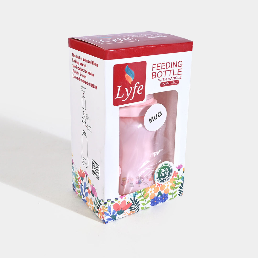 Baby Plastic Feeding Bottle 5Oz | 150ml | Pink