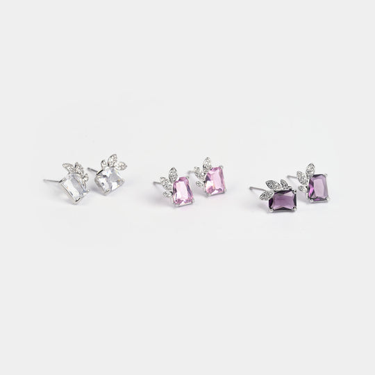 Girls Fancy & Stylish Earrings/Tops - Pack of 3