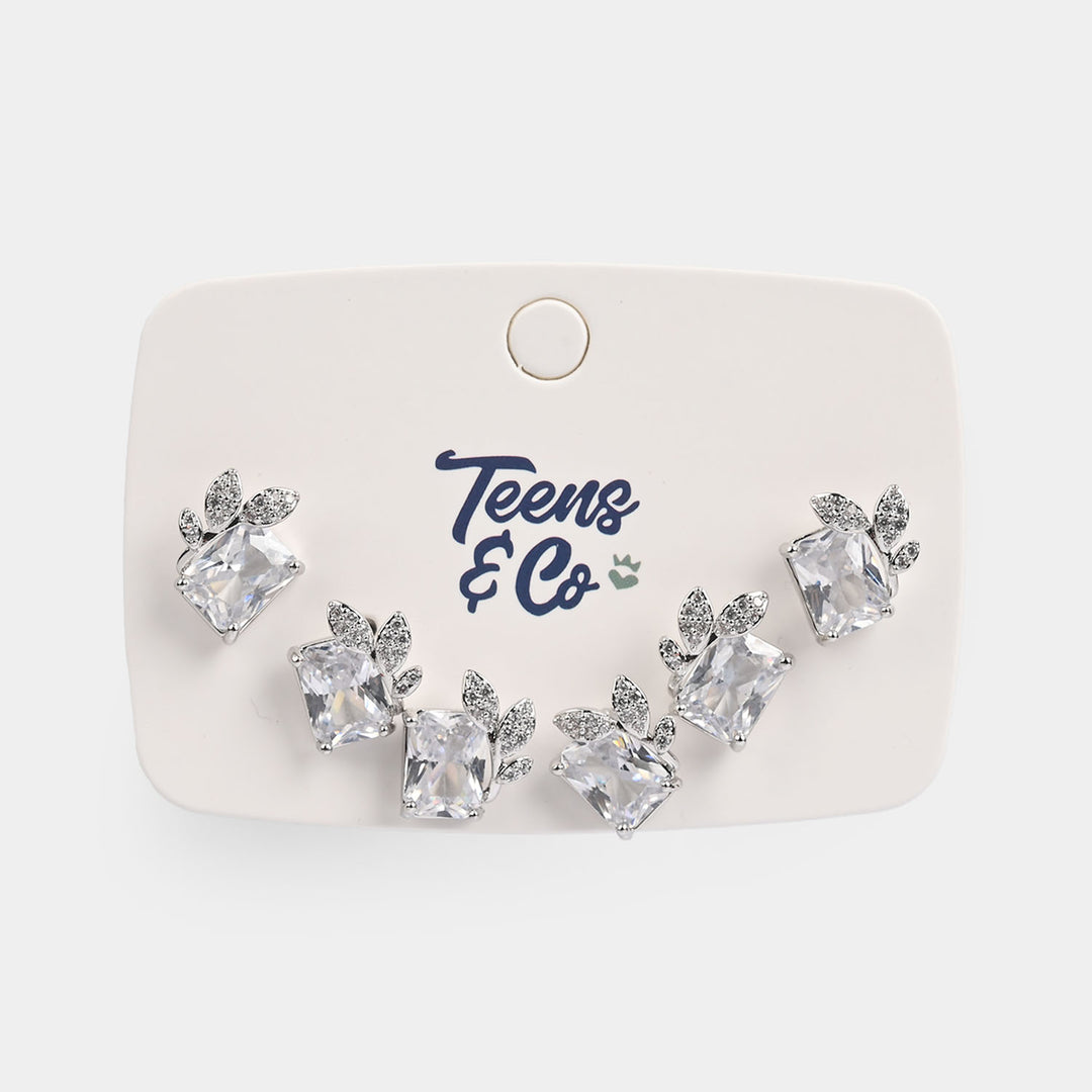 Girls Fancy & Stylish Earrings/Tops - Pack of 3