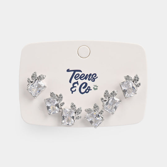 Girls Fancy & Stylish Earrings/Tops - Pack of 3