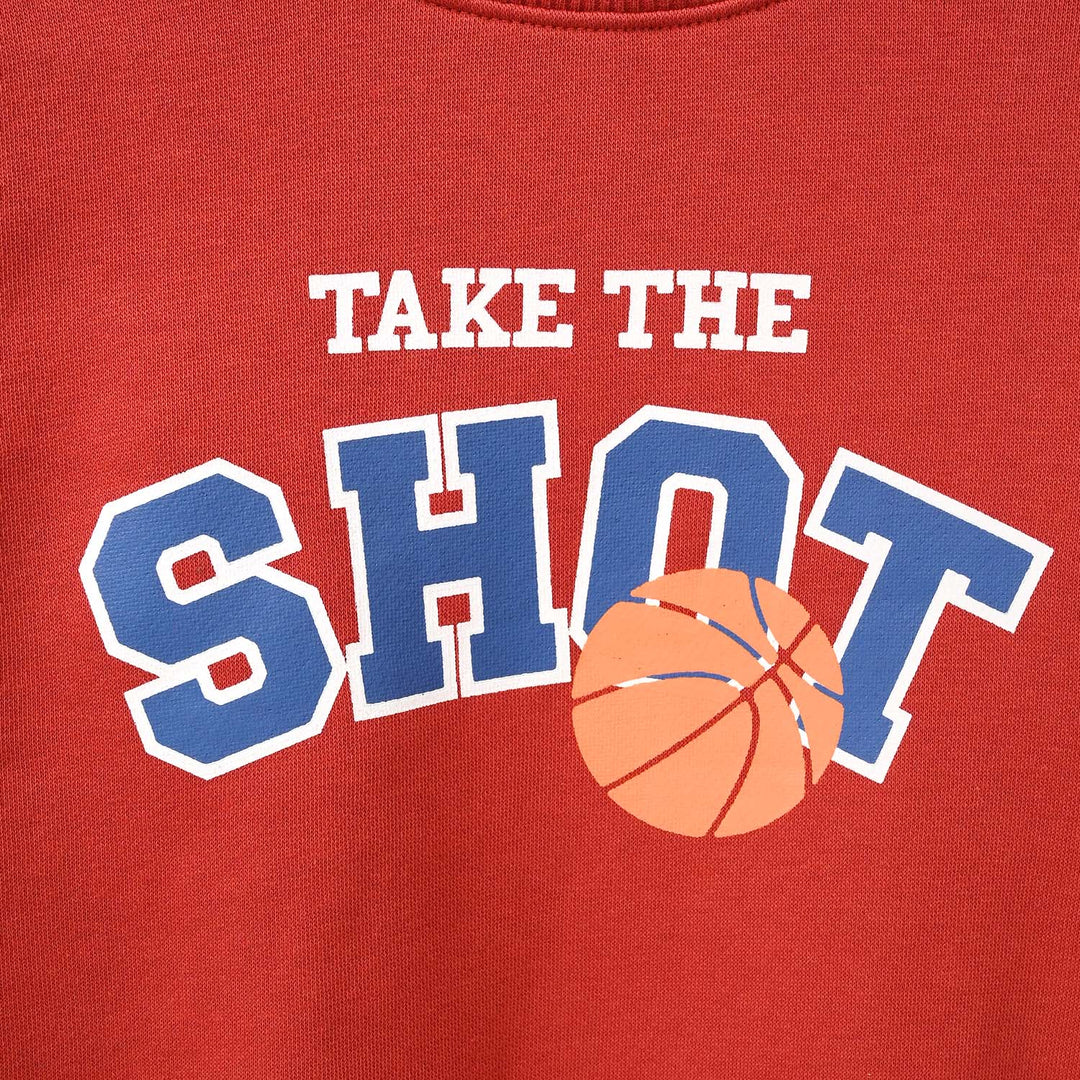 Boys Fleece Sweatshirt The Shot-Red