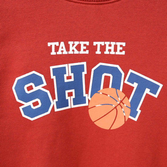 Boys Fleece Sweatshirt The Shot-Red