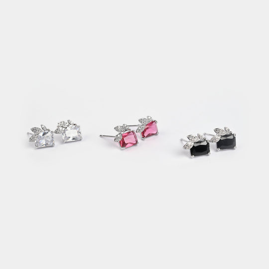 Girls Fancy & Stylish Earrings/Tops - Pack of 3