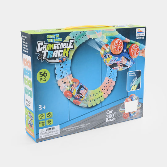 Glow in the Dark Changeable Track Playset | 56PCs