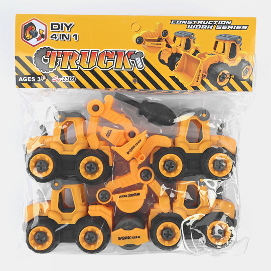 Construction Truck Set | 4 PCs