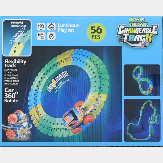 Glow in the Dark Changeable Track Playset | 56PCs