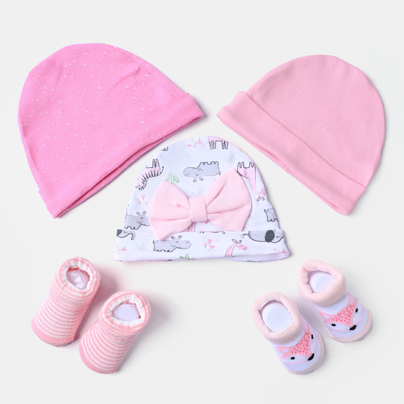 Cap With Socks 5PCs Set For Kids