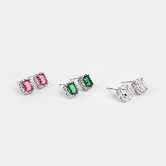 Girls Fancy & Stylish Earrings/Tops - Pack of 3