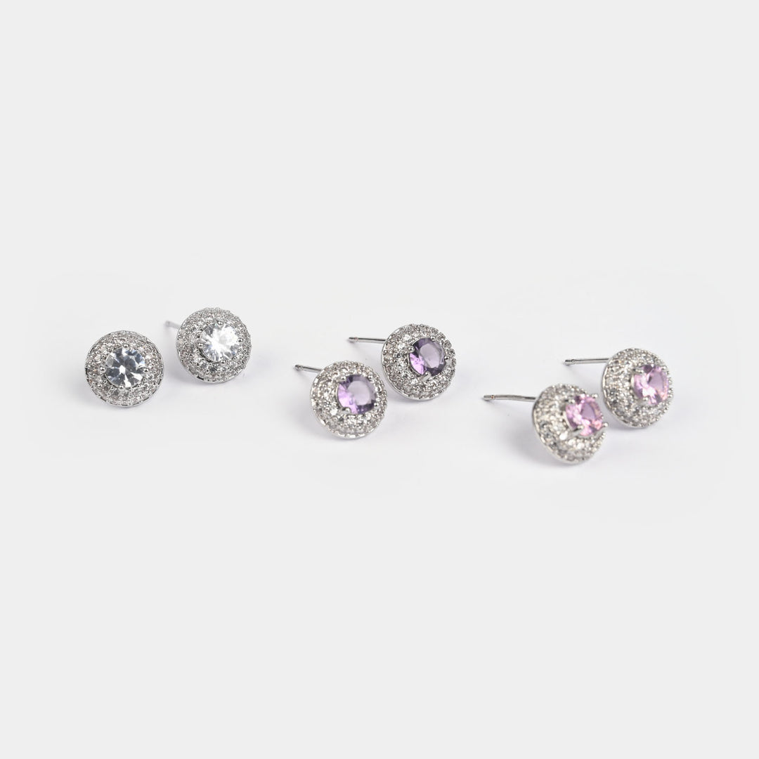 Girls Fancy & Stylish Earrings/Tops - Pack of 3