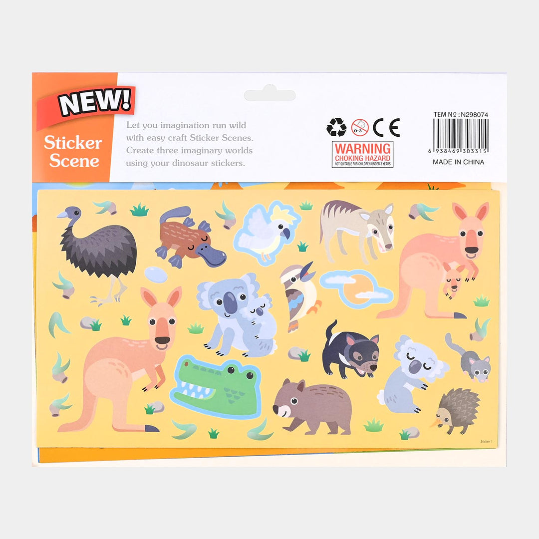 Create Scene Sticker For Kids