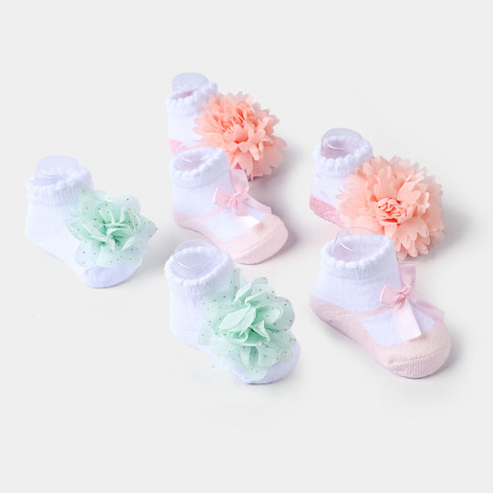 Baby Girl Socks & Headband Pack of 6PCs Gift Set