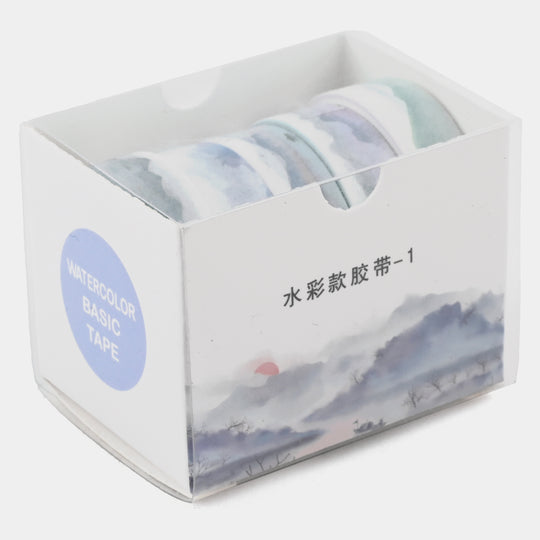 5Rolls/box Solid Color Washi Tape Set