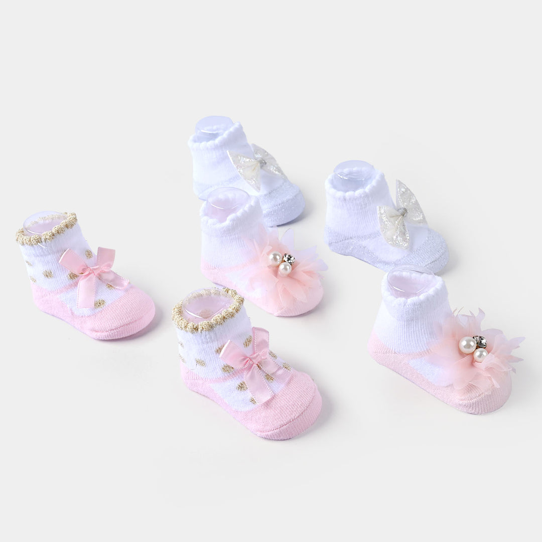 Baby Girl Socks & Headband Pack of 6PCs Gift Set