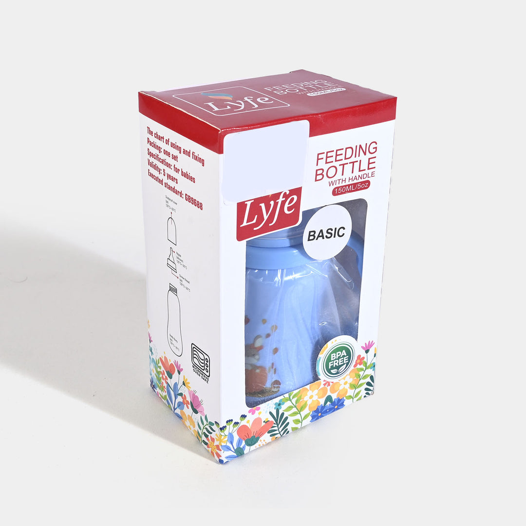 Lyfe Baby Plastic Feeding Bottle 5Oz |150ml | Basic Blue