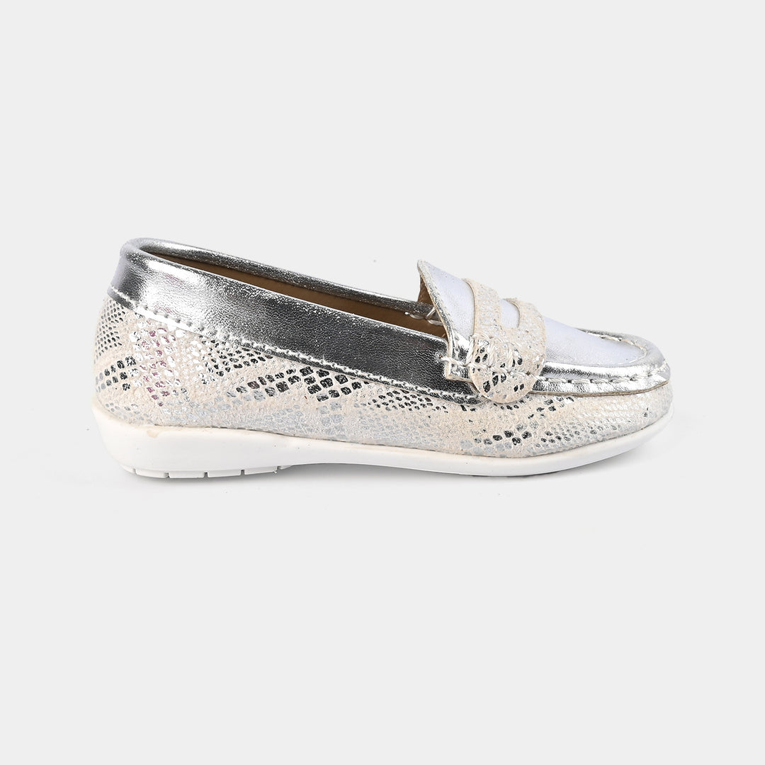 Girls Loafer JV-05-SILVER