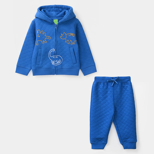 Infant Boys Quilted Knitted Suit Dino-BLUE