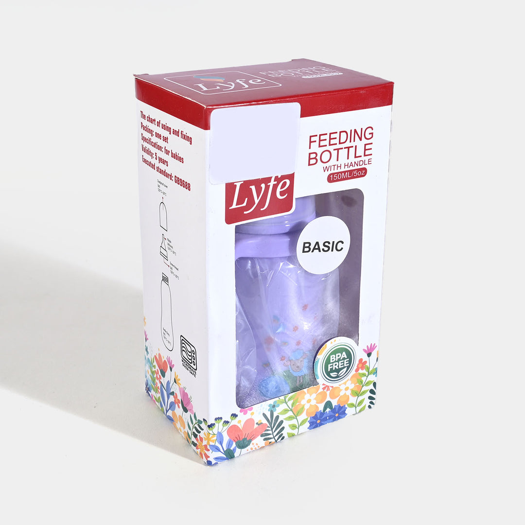 Lyfe Baby Plastic Feeding Bottle 5Oz |150ml | Basic Purple