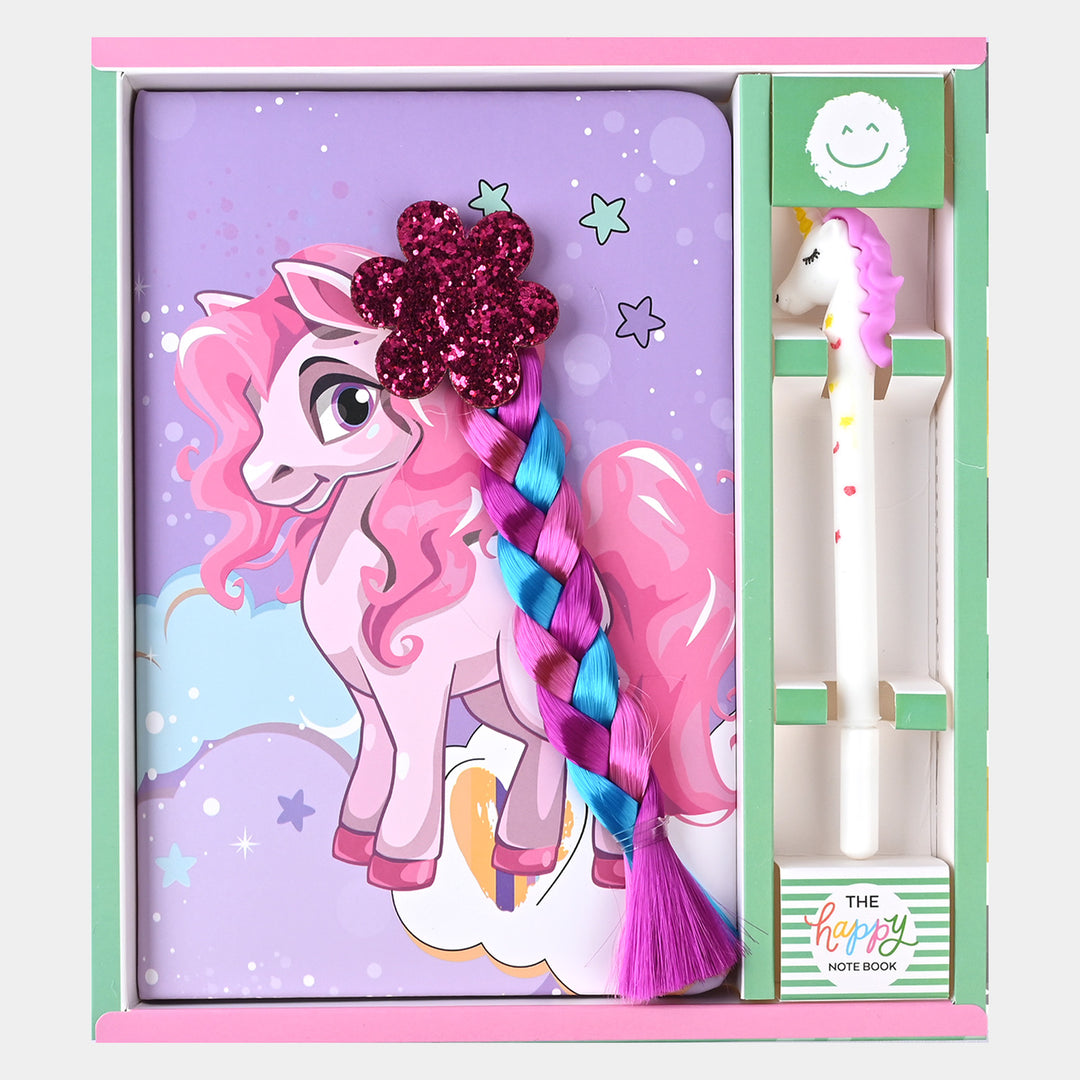 Cute Character Dairy With Pen For Kids