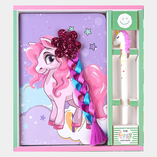 Cute Character Dairy With Pen For Kids