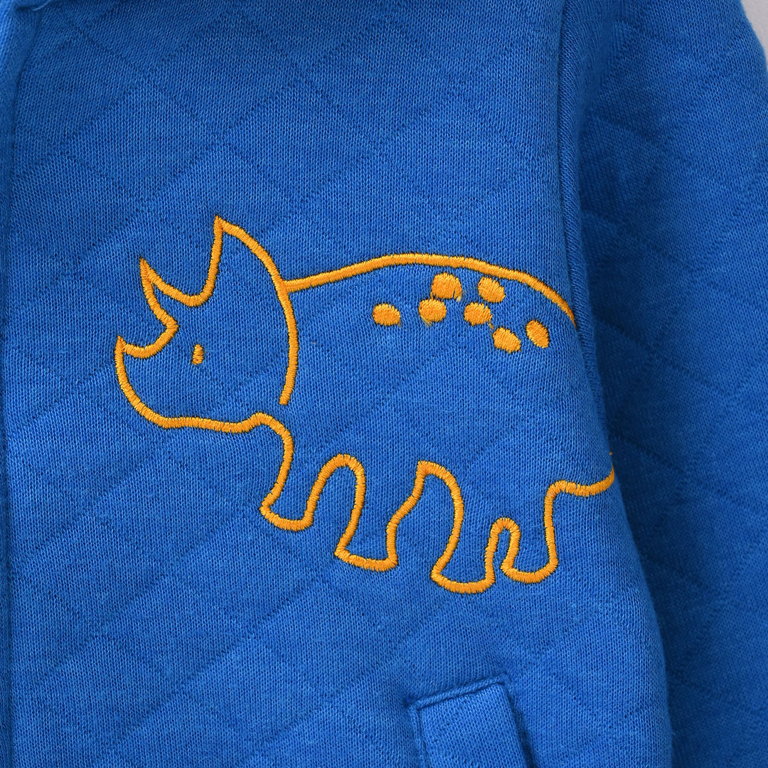Infant Boys Quilted Knitted Suit Dino-BLUE