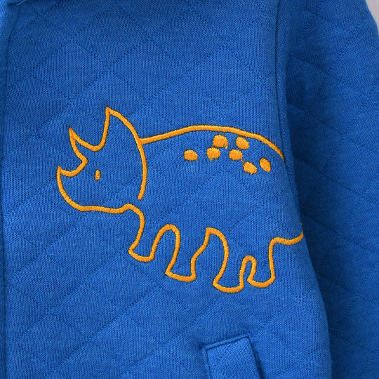 Infant Boys Quilted Knitted Suit Dino-BLUE