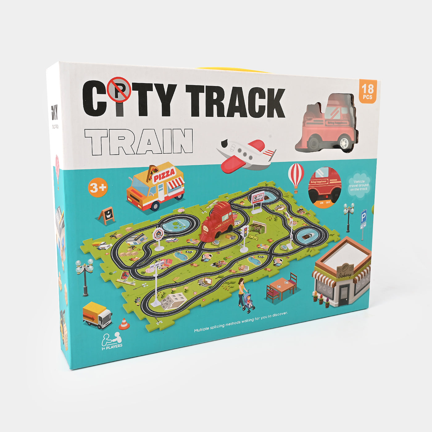 Rail Car Track Set Educational Toy For Kids